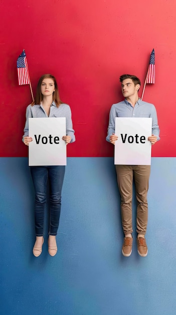 A split image contrasting two different voting experiences. On one side, a long line of voters waiting for hours in a densely populated urban area, symbolizing potential voter suppression. On the other side, a seamless and efficient voting process in a well-funded, accessible polling station in a suburban setting. The contrast highlights the disparities in voting accessibility across different communities.