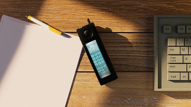 A close-up of a calculator and financial documents, highlighting the financial costs involved in cybersecurity compliance for small businesses. The setting is a modern office.