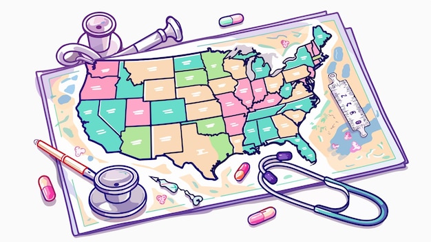A map of the United States showing the states that have expanded Medicaid under the Affordable Care Act, illustrating the varying levels of access to healthcare across the country.