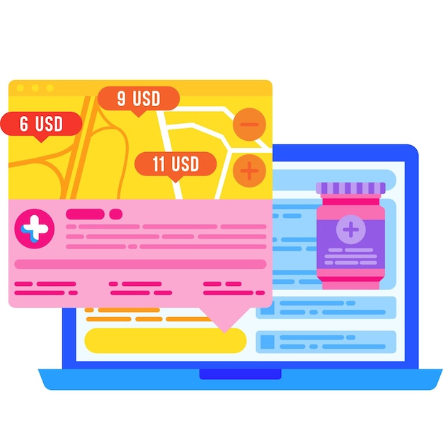 A split-screen image showing the Original Medicare card on one side and a Medicare Advantage plan card on the other. Arrows point to key differences like 