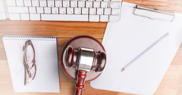 A gavel resting on a health insurance policy document, symbolizing the legal and regulatory aspects of the No Surprises Act and the dispute resolution process.