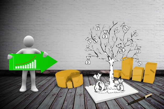 A graphic illustrating the concept of compounding growth within an HSA, showing small contributions growing significantly over time through investment returns.